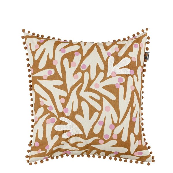 CUSCINO COTONE 45X45 CMH.10 CM -CUSHION- BEIGE/ROSA CUSCINO COTONE 45X45 CMH.10 CM -CUSHION- BEIGE/ROSA