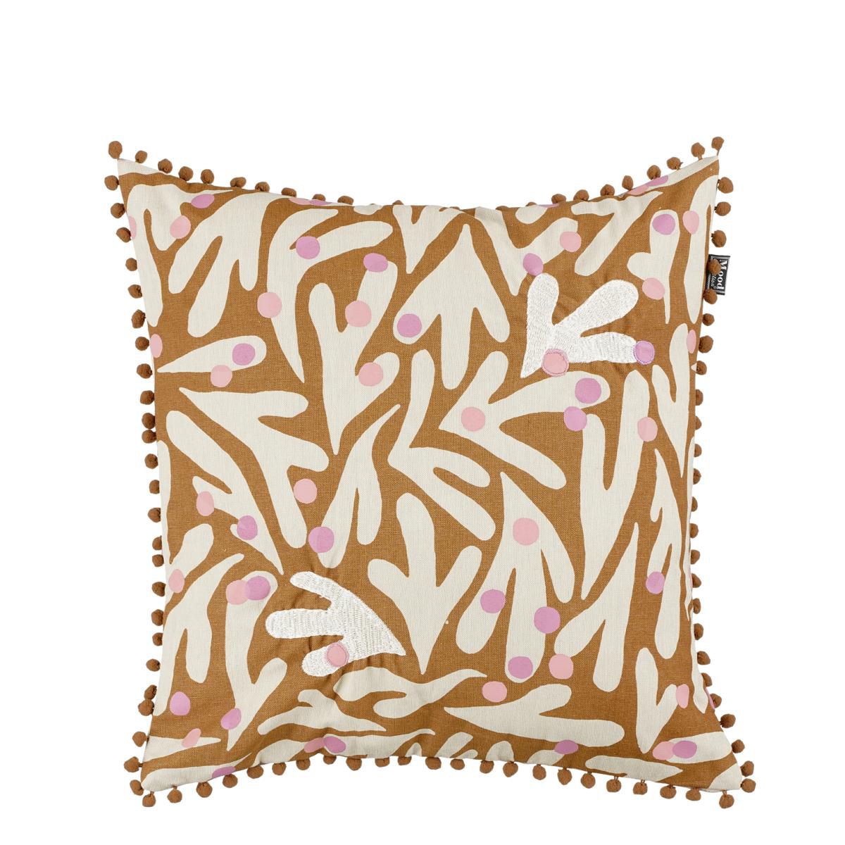 CUSCINO COTONE 45X45 CMH.10 CM -CUSHION- BEIGE/ROSA CUSCINO COTONE 45X45 CMH.10 CM -CUSHION- BEIGE/ROSA