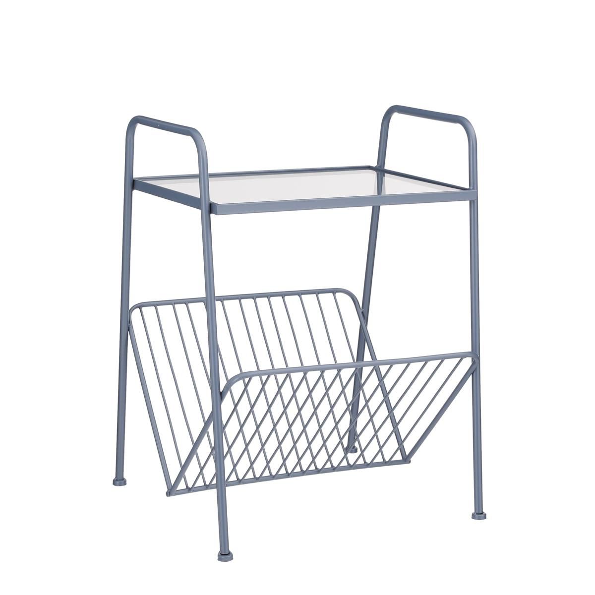 PORTARIVISTE METALLO 44,5X40 CM H.59 CM -MAGAZINE- BLU