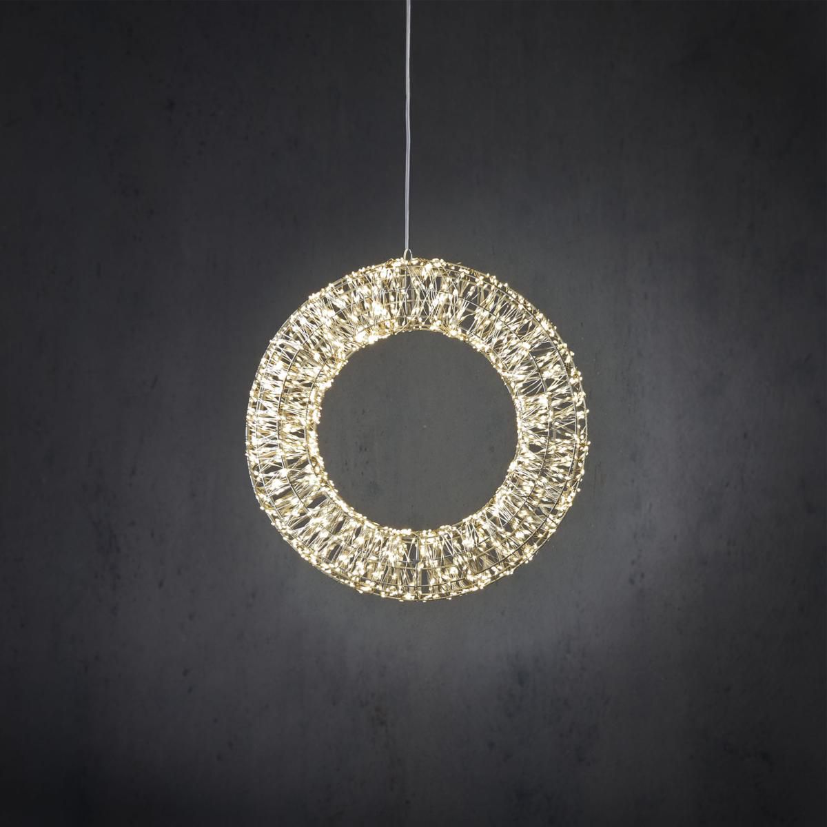 CORONA LUMINOSA 2000LEDD.45 CM L.CALDA -WREATH- ESTERNO CORONA LUMINOSA 2000LEDD.45 CM L.CALDA -WREATH- ESTERNO