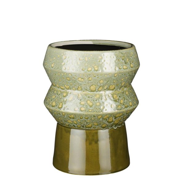 VASO CERAMICA D.22 CM H.28,5 CM -ASTANA- VERDE VASO CERAMICA D.22 CM H.28,5 CM -ASTANA- VERDE