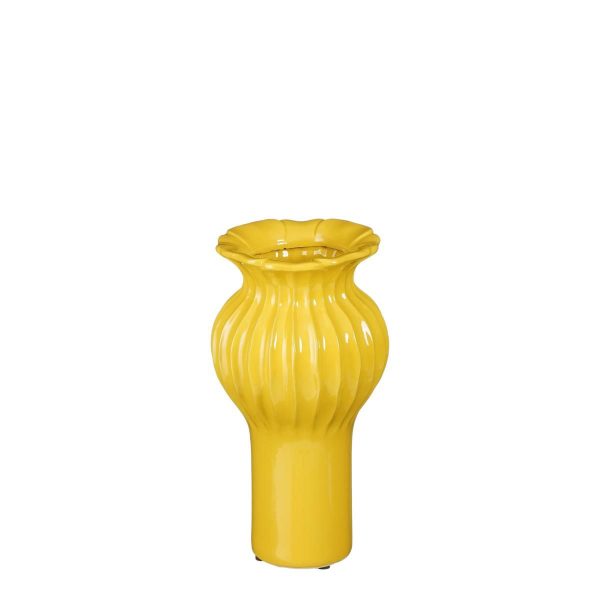 VASO CERAMICA D.16 CM H.30 CM -FELIPE- GIALLO VASO CERAMICA D.16 CM H.30 CM -FELIPE- GIALLO