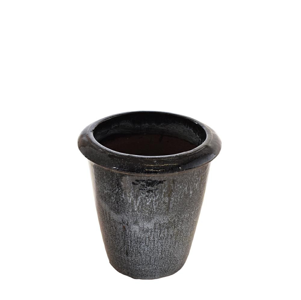 VASO CERAMICA D.26 CM H.26 CM -VULCANO- NERO VASO CERAMICA D.26 CM H.26 CM -VULCANO- NERO