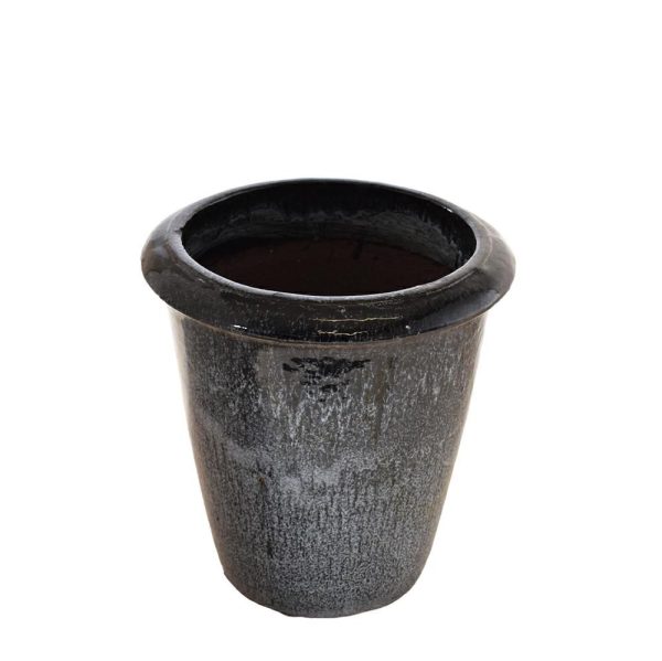 VASO CERAMICA D.35 CM H.35 CM -VULCANO- NERO VASO CERAMICA D.35 CM H.35 CM -VULCANO- NERO