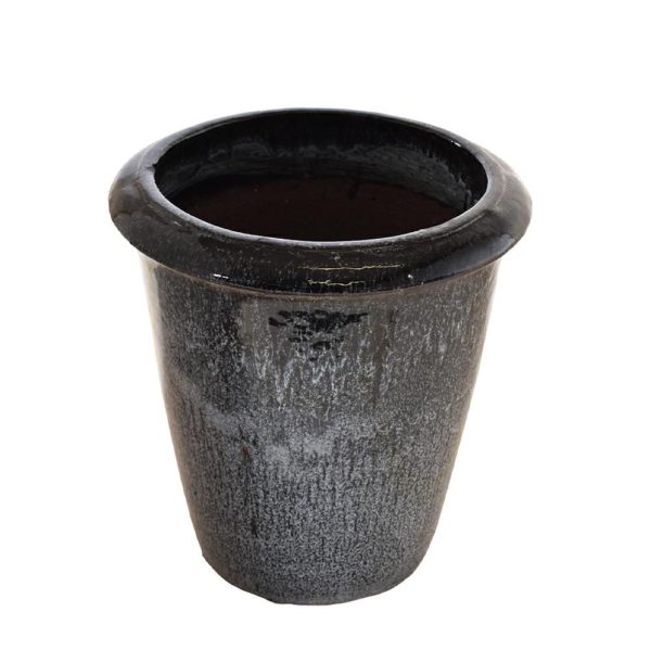 VASO CERAMICA D.47 CM H.46 CM -VULCANO- NERO VASO CERAMICA D.47 CM H.46 CM -VULCANO- NERO