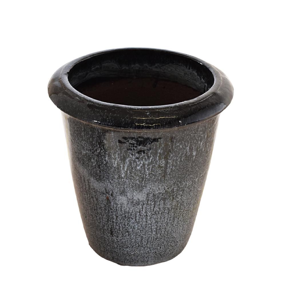 VASO CERAMICA D.47 CM H.46 CM -VULCANO- NERO VASO CERAMICA D.47 CM H.46 CM -VULCANO- NERO