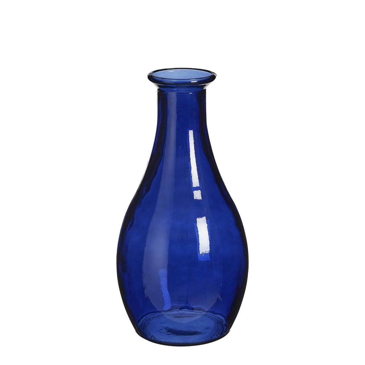 BOTTIGLIA VETRO D.21 CMH.40 CM -QIN- BLU