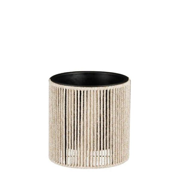 VASO PVC C/CORDA COTONED.33 CM H.32 CM -MERIDA- BEIGE VASO PVC C/CORDA COTONED.33 CM H.32 CM -MERIDA- BEIGE