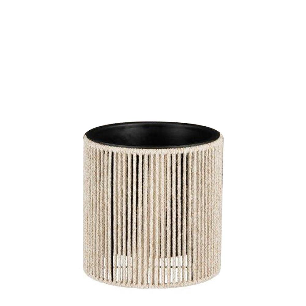 VASO PVC C/CORDA COTONED.33 CM H.32 CM -MERIDA- BEIGE VASO PVC C/CORDA COTONED.33 CM H.32 CM -MERIDA- BEIGE