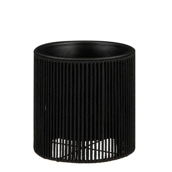 VASO PVC C/CORDA COTONED.45 CM H.45 CM -MERIDA- NERO VASO PVC C/CORDA COTONED.45 CM H.45 CM -MERIDA- NERO