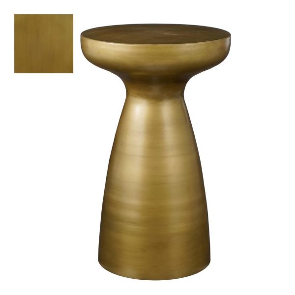 TAVOLO METALLO D.32 CM H.51 CM ORO ANTICATO TAVOLO METALLO D.32 CM H.51 CM ORO ANTICATO