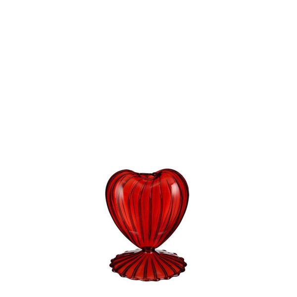 VASO VETRO CUORE D.9 CMH.11,5 CM -JANIS- ROSSO VASO VETRO CUORE D.9 CMH.11,5 CM -JANIS- ROSSO