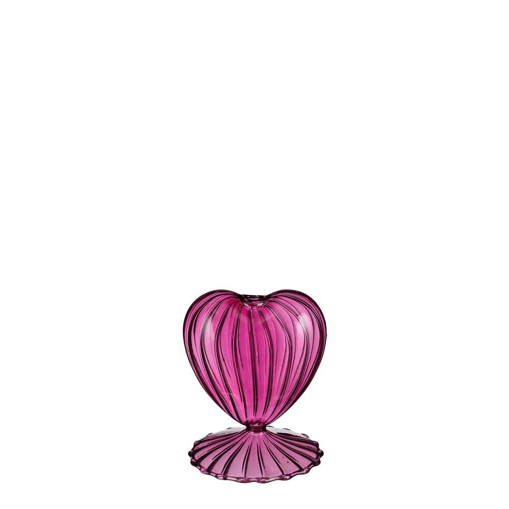 VASO VETRO CUORE D.9 CMH.11,5 CM -JANIS- FUXIA VASO VETRO CUORE D.9 CMH.11,5 CM -JANIS- FUXIA