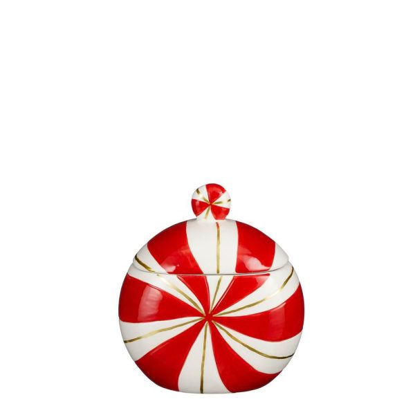 VASO CERAMICA DECORATIVO 15,5X9,5 CM H.17 CM ROSSO/BIANCO VASO CERAMICA DECORATIVO 15,5X9,5 CM H.17 CM ROSSO/BIANCO