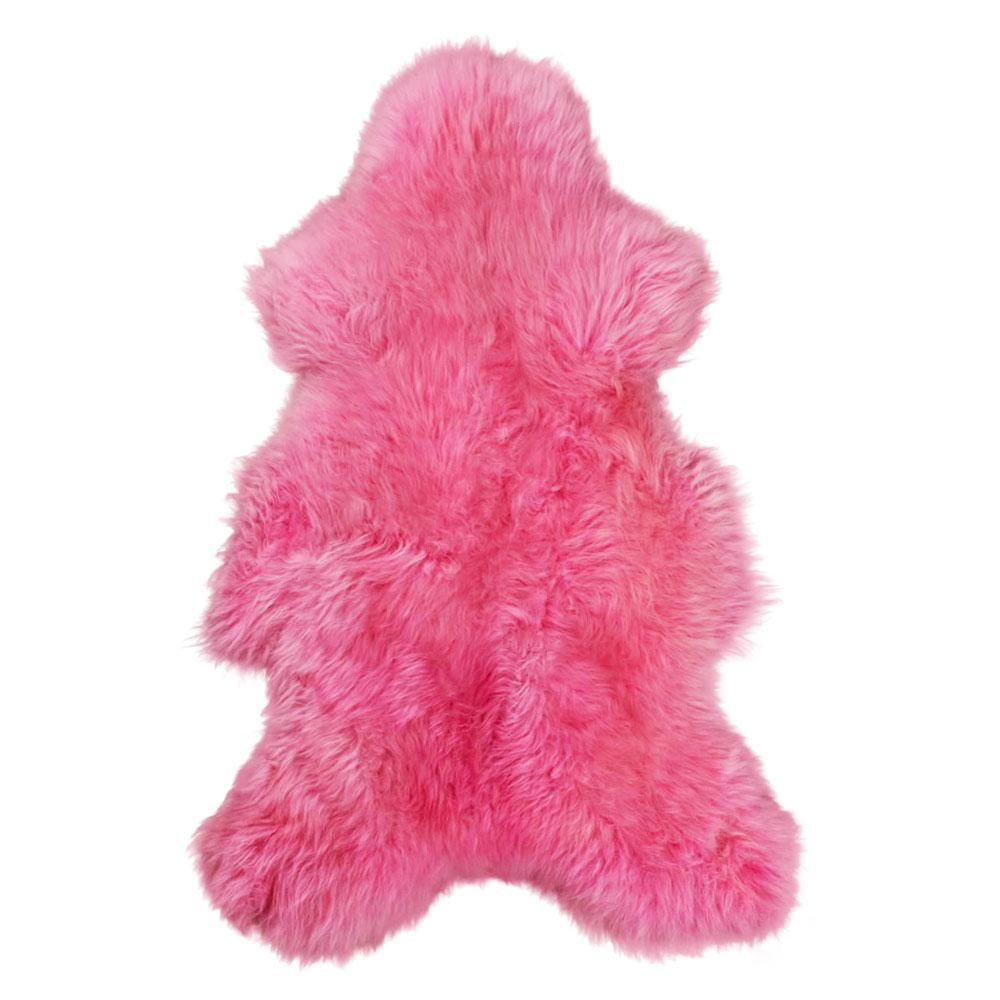 TAPPETO PELLICCIA VERA 100-110×50-70 CM FUXIA