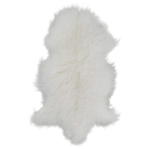 TAPPETO PELLICCIA VERA 90-110×60-70 CM BIANCO TAPPETO PELLICCIA VERA 90-110×60-70 CM BIANCO