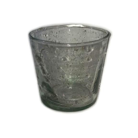 VASO VETRO RICICLATO 10X8 H10 CM TRASPARENTE/GRIGIO