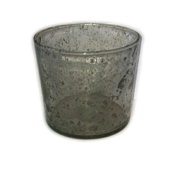 VASO VETRO RICICLATO 15X15 H15 CM TRASPARENTE/GRIGIO