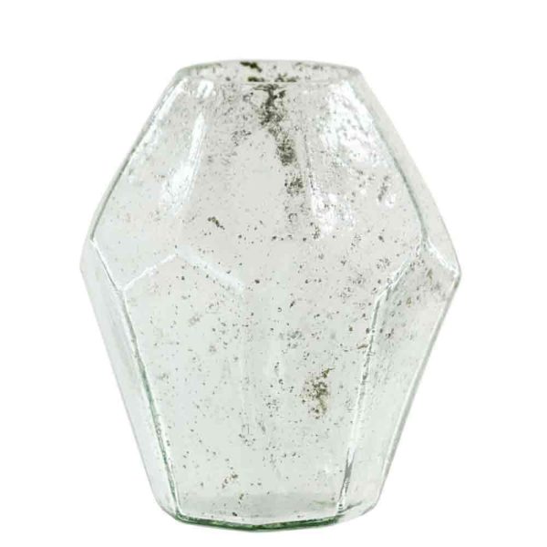 VASO VETRO -SFACCETTATO- 7X13 H16 CM TRASPARENTE VASO VETRO -SFACCETTATO- 7X13 H16 CM TRASPARENTE