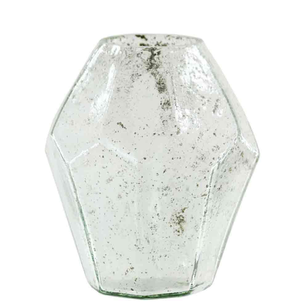 VASO VETRO -SFACCETTATO- 7X13 H16 CM TRASPARENTE VASO VETRO -SFACCETTATO- 7X13 H16 CM TRASPARENTE