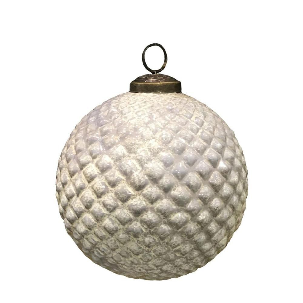 SFERA VETRO MM.125 RILIEVO LUC. ORO ANTICO