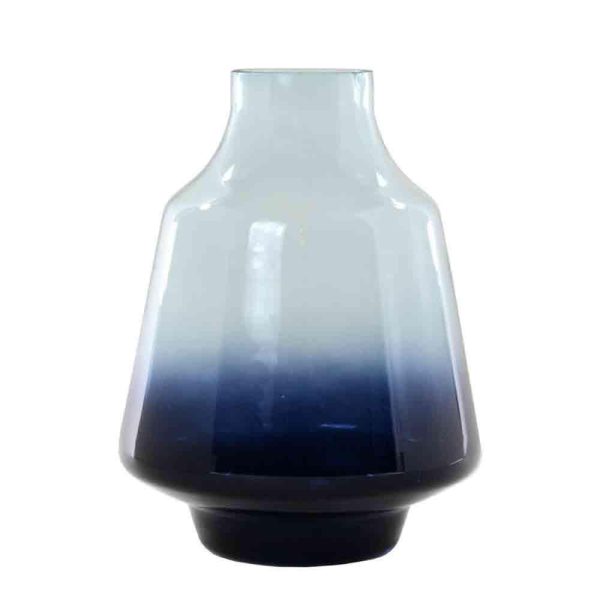 VASO VETRO D.19 H25,5 CM SFUMATO BLU VASO VETRO D.19 H25,5 CM SFUMATO BLU