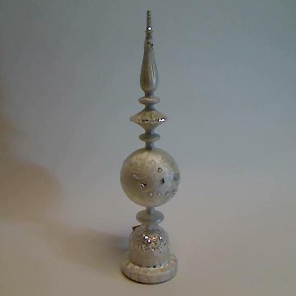 FUSO VETRO H. 41 CM DA TAVOLO -FRENCH- ARGENTO GHIACCIATO CM FUSO VETRO H. 41 CM DA TAVOLO -FRENCH- ARGENTO GHIACCIATO CM