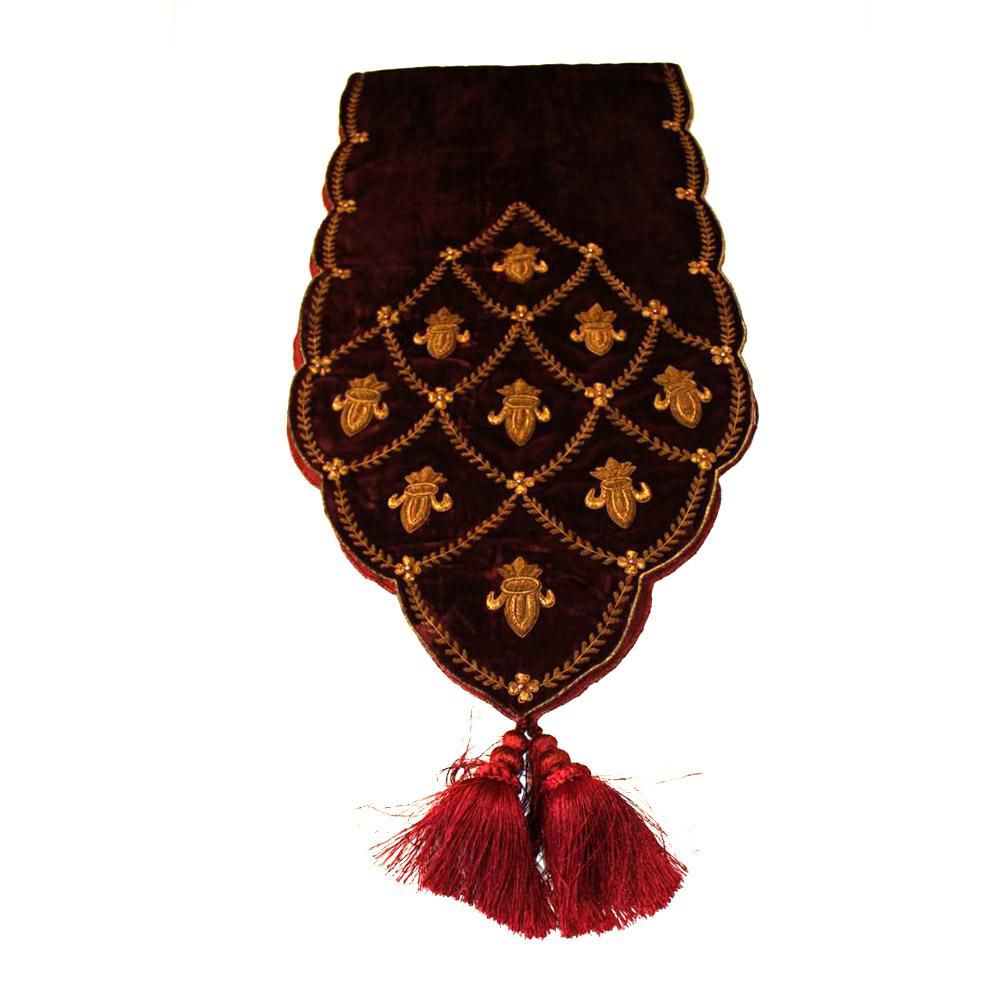 RUNNER VELLUTO-LILLY-40X150 BURGUNDY RUNNER VELLUTO-LILLY-40X150 BURGUNDY