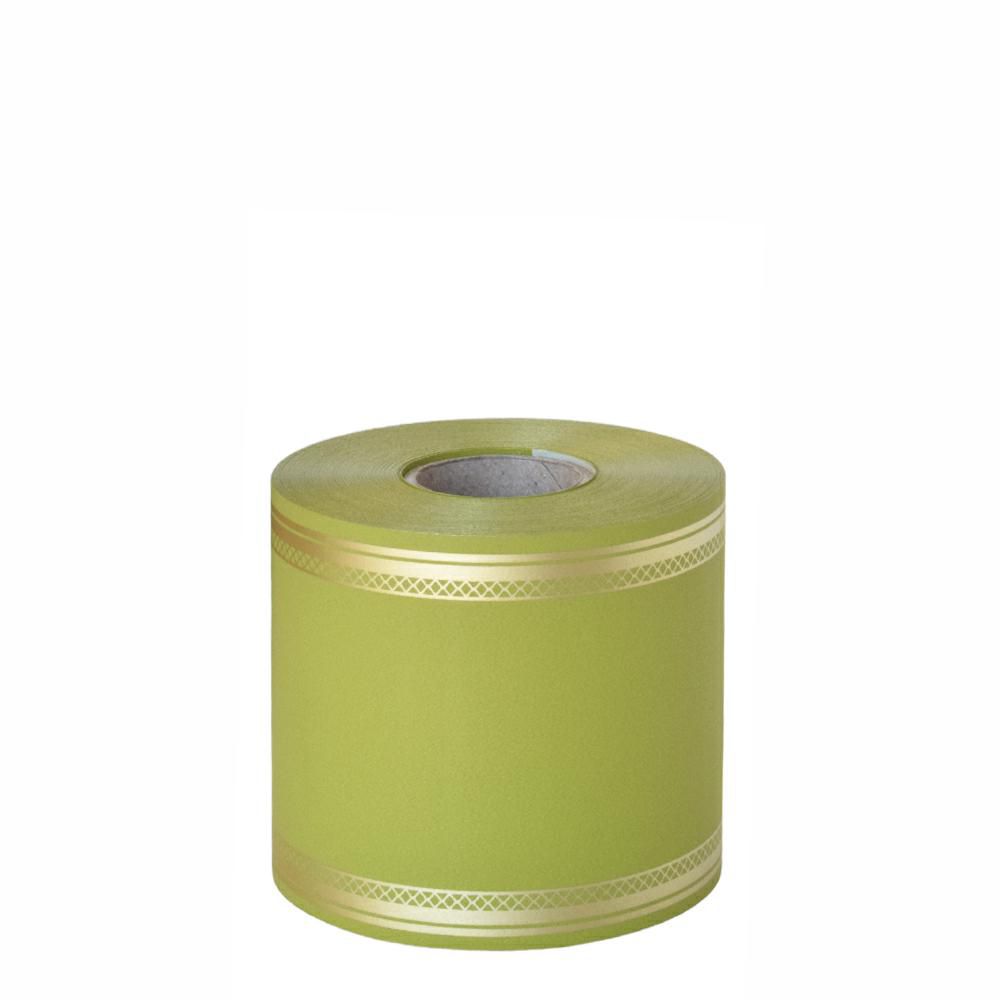 NASTRO CARTA FUNEBRE LAURO 75MM 50MT VERDE SALVIA