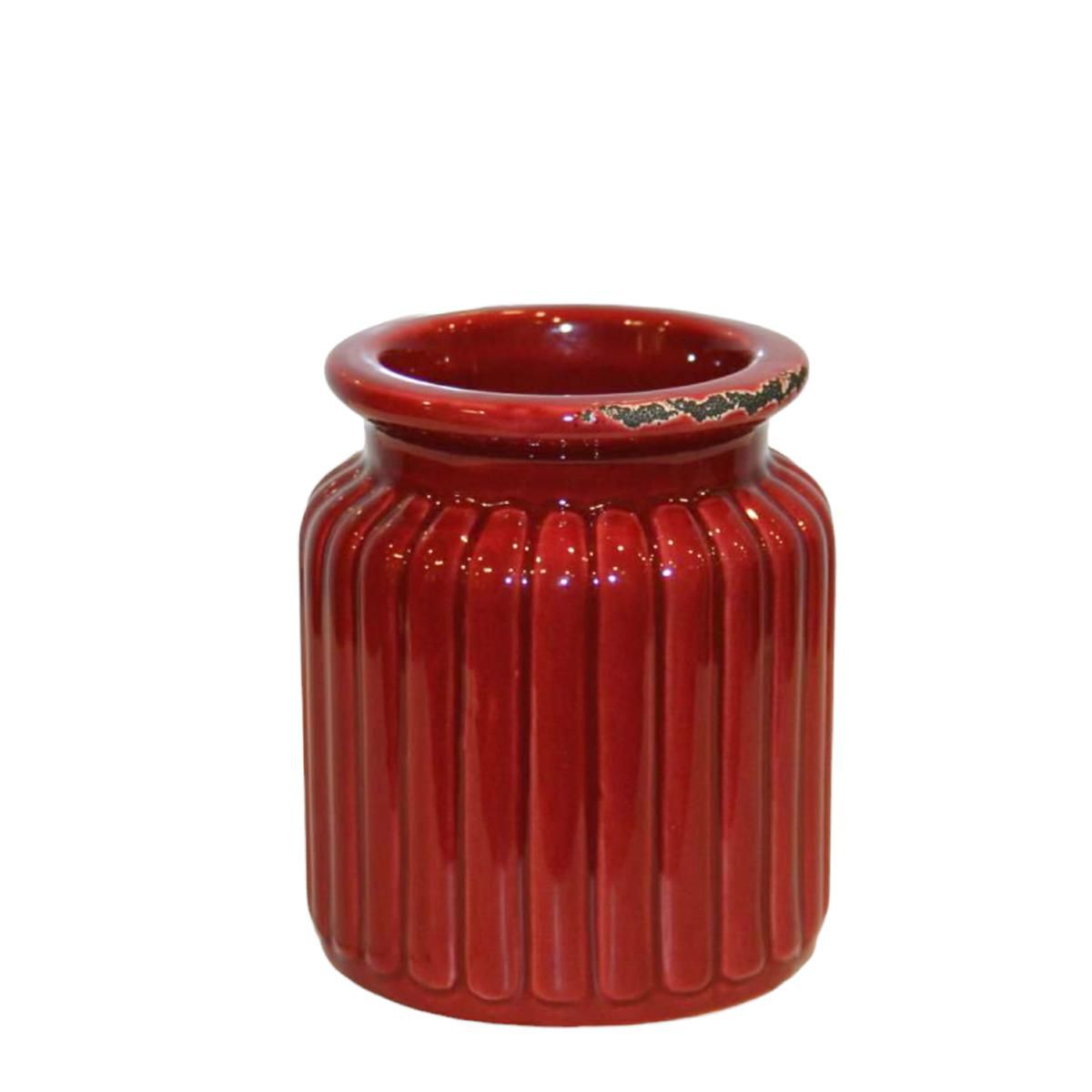 VASO CERAM.RIGHE 8X8X9 BLU NOTTE ME