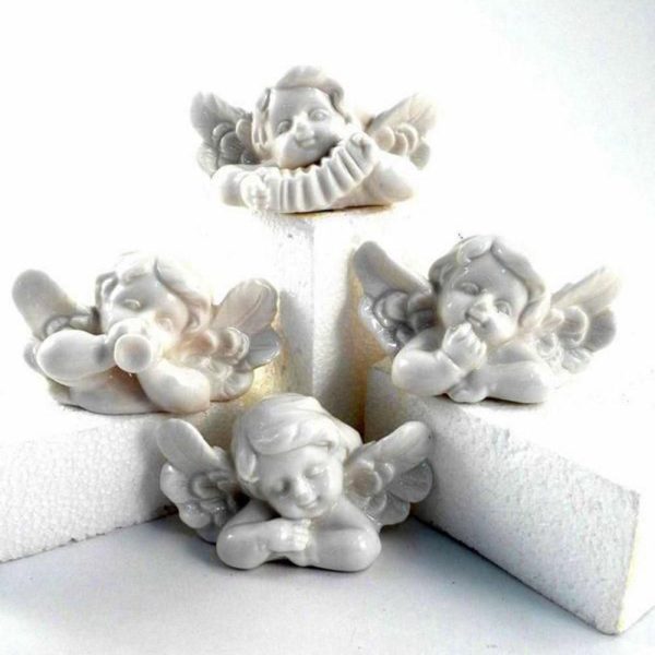 ANGIOLETTO CERAMICA PZ.4 H.5 CM ASS. BIANCO ANGIOLETTO CERAMICA PZ.4 H.5 CM ASS. BIANCO