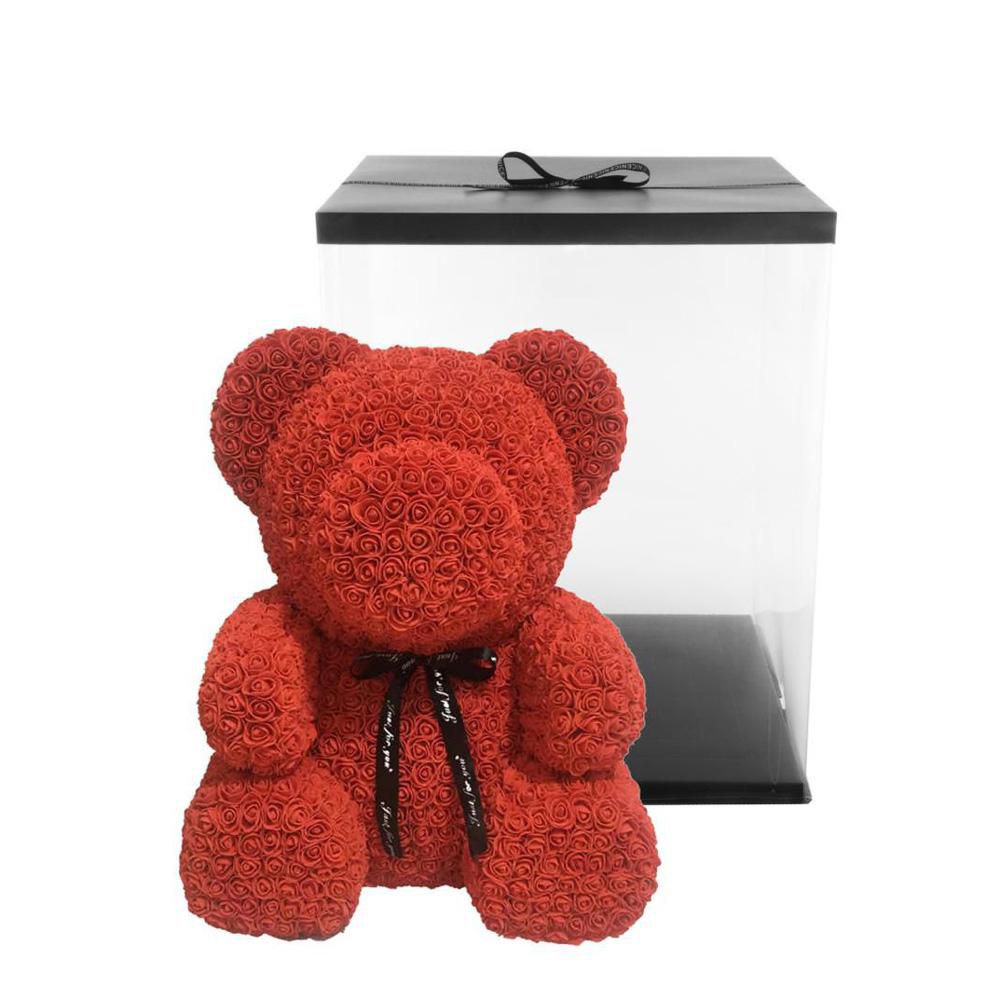 ORSO FOAM “ROSE FIOCCO”BOX 56,5X56,5X70,5 CM H.70 ROSSO ORSO FOAM “ROSE FIOCCO”BOX 56,5X56,5X70,5 CM H.70 ROSSO