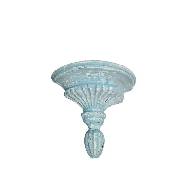 MENSOLA DECORATIVA LEGNO 27X13,5X25 CM BLU ANTICATO MENSOLA DECORATIVA LEGNO 27X13,5X25 CM BLU ANTICATO