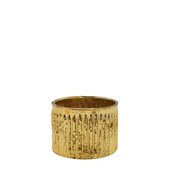 PORTATEALIGHT VETRO D.15 CM H.12 CM ORO PORTATEALIGHT VETRO D.15 CM H.12 CM ORO