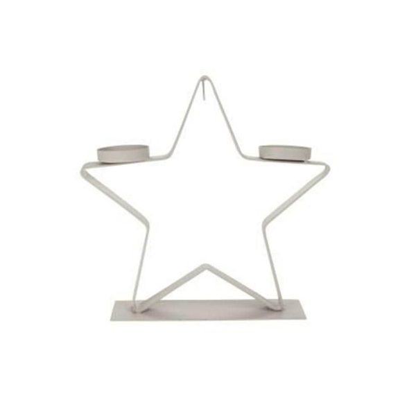 PORTATEALIGHT STELLA MET. C/BASE 32X31 GRIGIO CHIARO PORTATEALIGHT STELLA MET. C/BASE 32X31 GRIGIO CHIARO