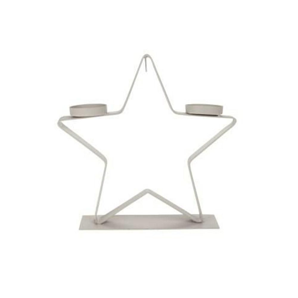 PORTATEALIGHT STELLA MET. C/BASE 32X31 GRIGIO CHIARO