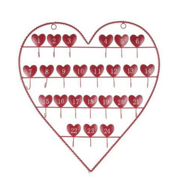 CALENDARIO CUORE MET. D/APP. D.51 CM H.55 CM ROSSO CALENDARIO CUORE MET. D/APP. D.51 CM H.55 CM ROSSO