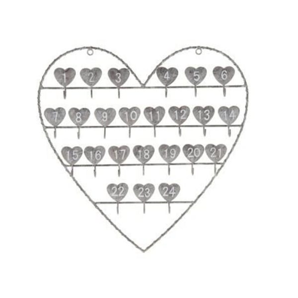 CALENDARIO CUORE MET. D/APP. D.40 CM H.38 CM GRIGIO CALENDARIO CUORE MET. D/APP. D.40 CM H.38 CM GRIGIO