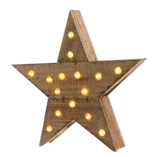 STELLA LEGNO 6X30X29 CMC/L15 LUCI LED INTERNO MARRONE STELLA LEGNO 6X30X29 CMC/L15 LUCI LED INTERNO MARRONE