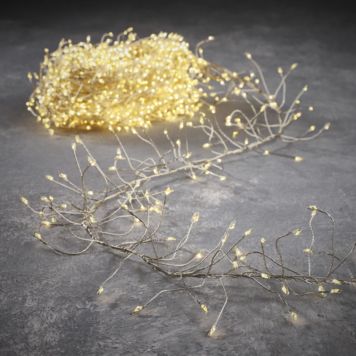 FILO 1440 MICROLED CLUSTER 9MT L.CALDA/F.SILVER ESTERNO FILO 1440 MICROLED CLUSTER 9MT L.CALDA/F.SILVER ESTERNO