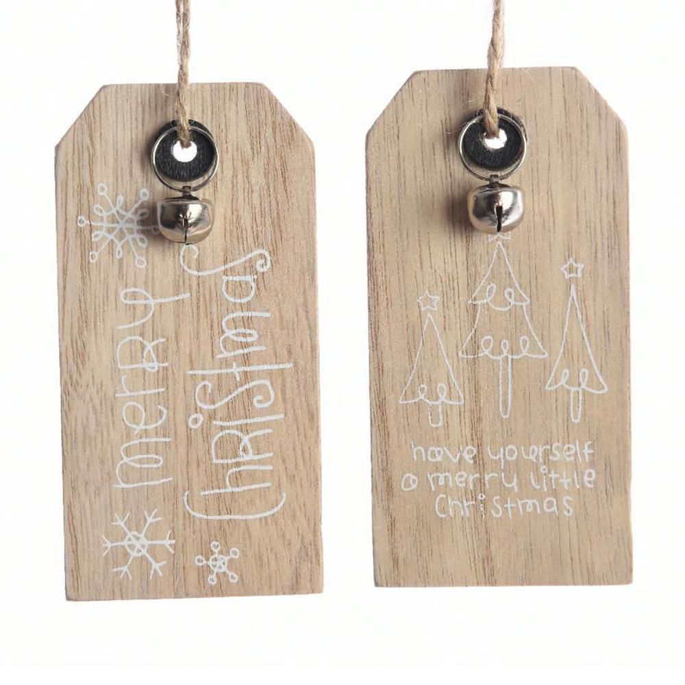 SET 2 TARGHETTE LEGNO 4,5X9 CM -CHRISTMAS- NAT.CHIARO SET 2 TARGHETTE LEGNO 4,5X9 CM -CHRISTMAS- NAT.CHIARO