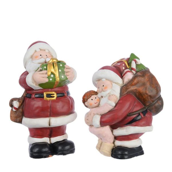 BABBO NATALE CERAMICA H.14,5/16,5 CM 2ASS ROSSO BABBO NATALE CERAMICA H.14,5/16,5 CM 2ASS ROSSO