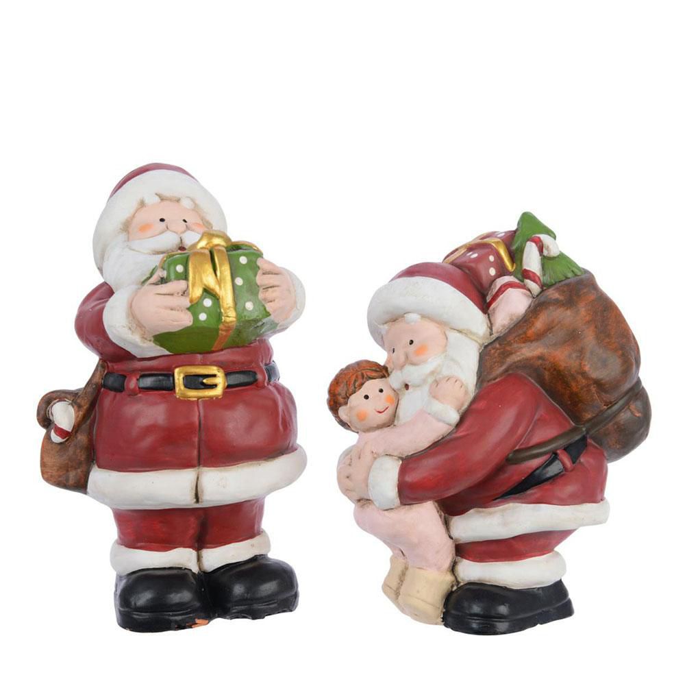 BABBO NATALE CERAMICA H.14,5/16,5 CM 2ASS ROSSO BABBO NATALE CERAMICA H.14,5/16,5 CM 2ASS ROSSO