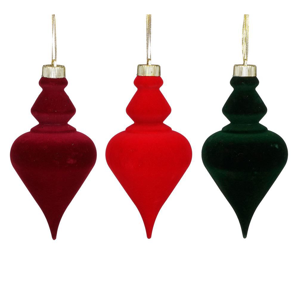 SET 3 DECORI VELLUTO 22X10 CM H.10 CM ROSSO/BORDEAUX/VERDE SET 3 DECORI VELLUTO 22X10 CM H.10 CM ROSSO/BORDEAUX/VERDE