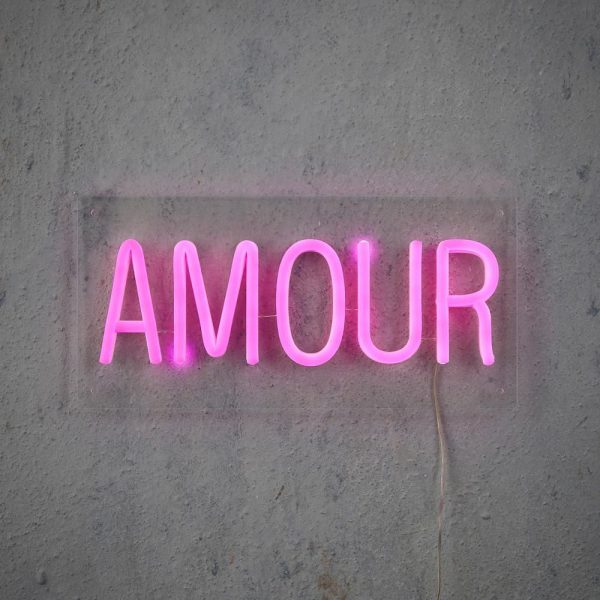 SCRITTA LUMINOSA -AMOUR- 216 MICROLED 30X15 CM FUXIA SCRITTA LUMINOSA -AMOUR- 216 MICROLED 30X15 CM FUXIA