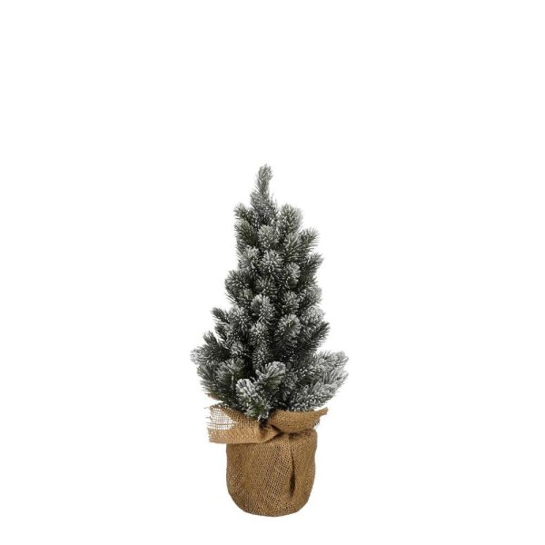 ALBERO NATALE MINI C/SACCO JUTA D.22 H.45 CM TIPS 75 INNEVATO ALBERO NATALE MINI C/SACCO JUTA D.22 H.45 CM TIPS 75 INNEVATO