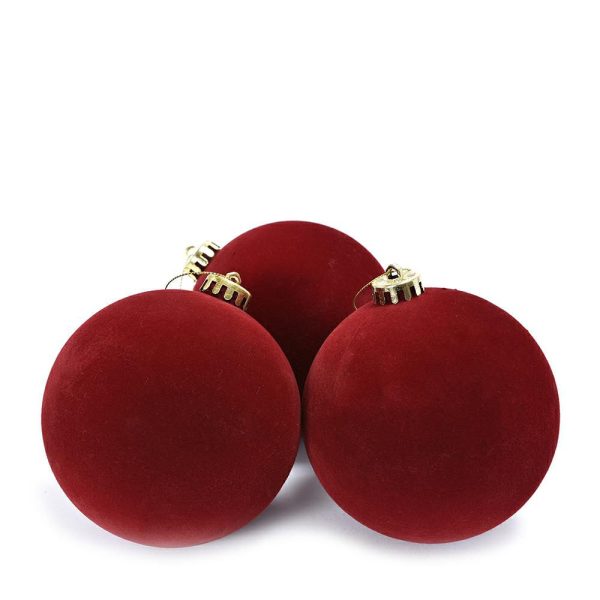 SET 3 SFERE VELLUTO MM.120 BORDEAUX SET 3 SFERE VELLUTO MM.120 BORDEAUX