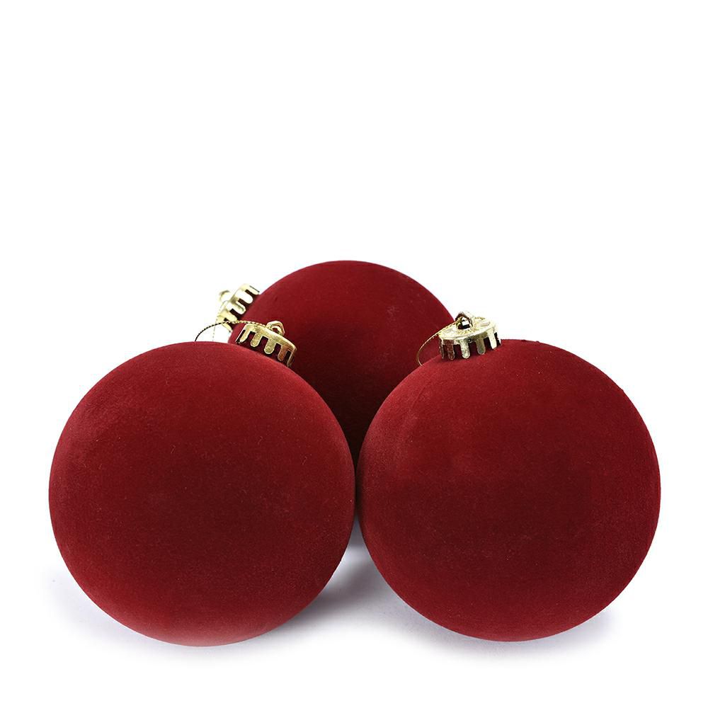 SET 3 SFERE VELLUTO MM.120 BORDEAUX SET 3 SFERE VELLUTO MM.120 BORDEAUX