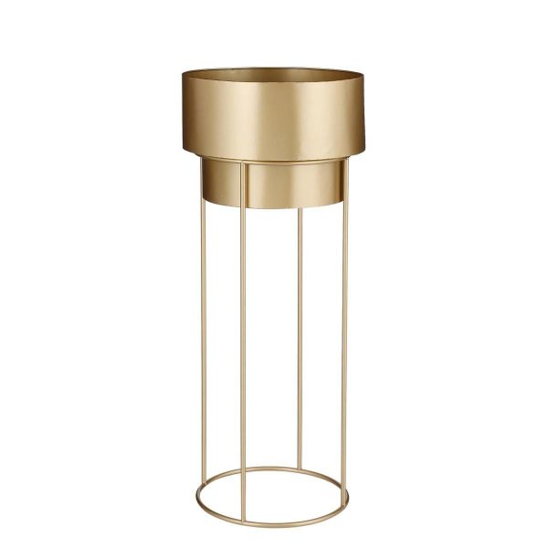 FIORIERA METALLO C/ALZATA D.38 CM H.91 CM ORO FIORIERA METALLO C/ALZATA D.38 CM H.91 CM ORO