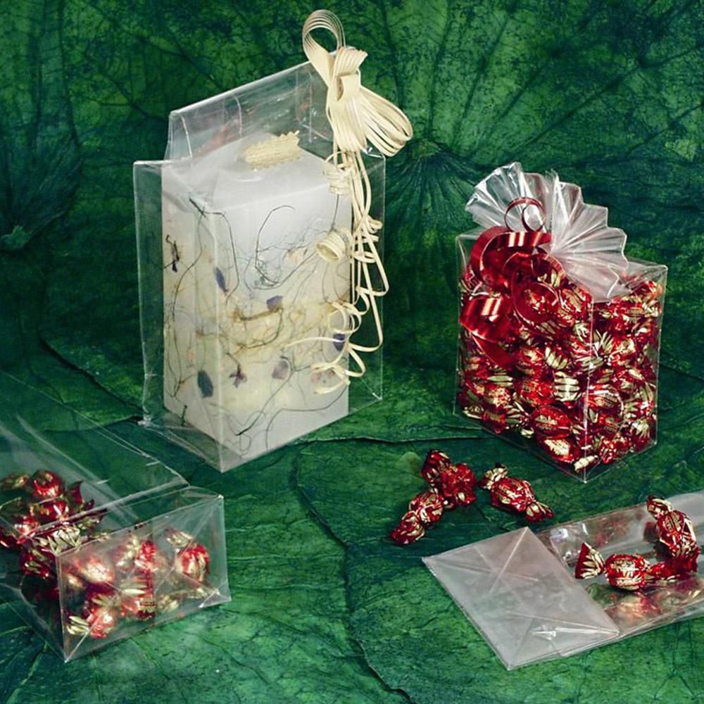 BUSTE PPL QUADRO TRASPARENTE 8X24+4 CM CONF.PZ.100